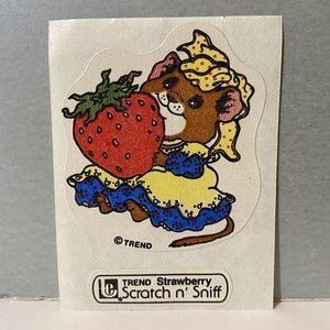Vintage Trend Mouse Scratch ‘N Sniff Strawberry Stickers